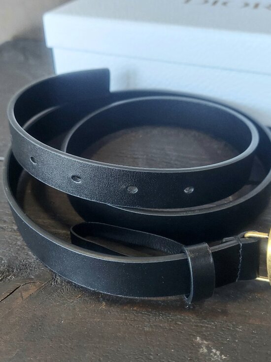 Christian Dior Saddle Belt Black Ultrasoft Calfskin 20 MM Size 90 main image 7